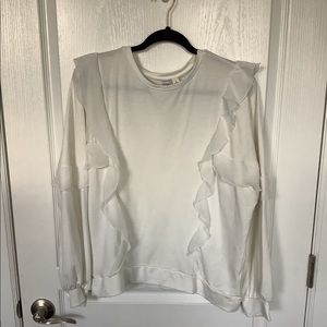 Francescas white ruffled top
